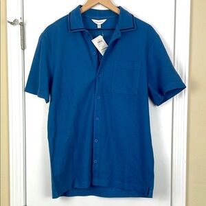 Club Monaco Blue Casual Button Down Shirt